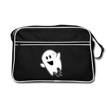 Ghost ghost halloween - Retro Bag - black/white - Front