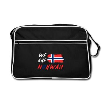 We are Norway design / gift idea - Retro Bag - black/white - Front