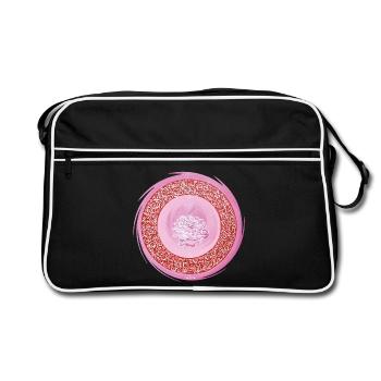 Sternentor Erzengel Chamuel - Sonja Ariel - Retro Tasche - Schwarz/Weiß - Vorne