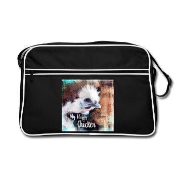 fluffy chicken poster - Sac Retro - noir/blanc - Devant