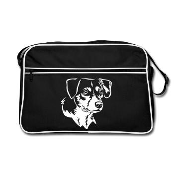 Dansk Svensk Gaardhond Head « Black Edition » - Sac Retro - noir/blanc - Devant