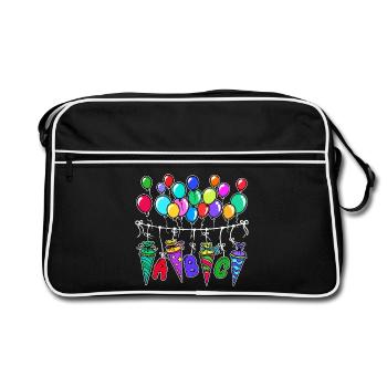 Sac d’école au début de l’école sac à sucre - Sac Retro - noir/blanc - Devant