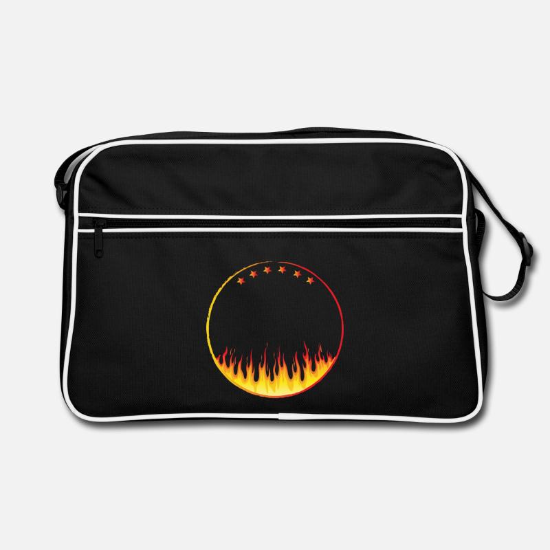 Circle on fire with Stars Retro Bag