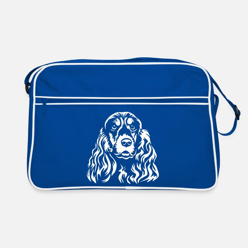Cocker Spaniel Tête « Black Edition » Sac Retro