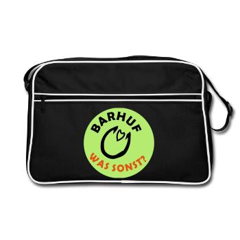 Barefoot Statement Hooves Horse - Retro Bag - black/white - Front