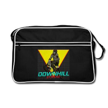 Motif extrême en descente - Sac Retro - noir/blanc - Devant