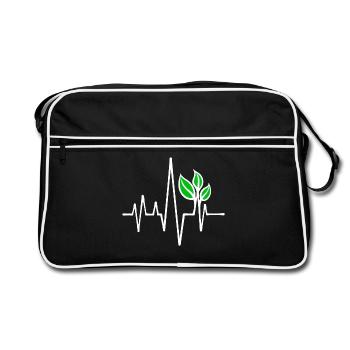 Protection de l’environnement Vegan - Sac Retro - noir/blanc - Devant