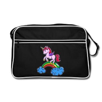 Licorne Cool Animal - Sac Retro - noir/blanc - Devant