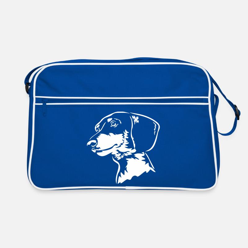 Dachshund head "Black Edition" Retro Bag