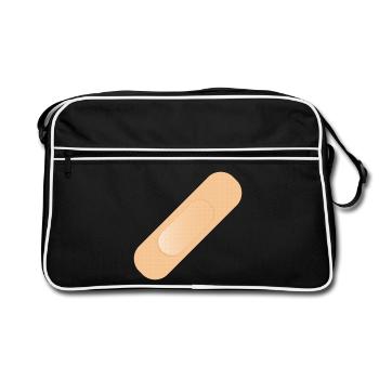 Un dispositif simple de fixation comme élément de conception - Sac Retro - noir/blanc - Devant