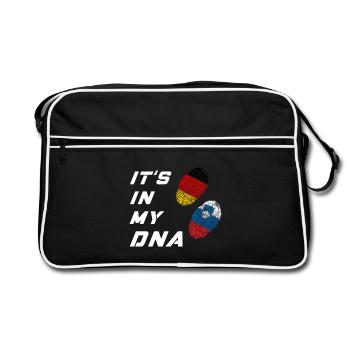 Dans mon ADN, l’Allemagne et la Slovénie - Sac Retro - noir/blanc - Devant
