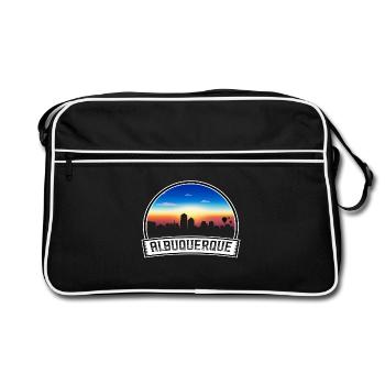 Albuquerque Nouveau-Mexique USA Skyline Vintage Sunset - Sac Retro - noir/blanc - Devant