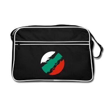 Drapeau de la Bulgarie - Sac Retro - noir/blanc - Devant