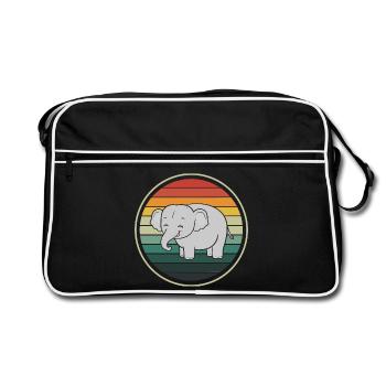 Eléphant éléphant - Sac Retro - noir/blanc - Devant