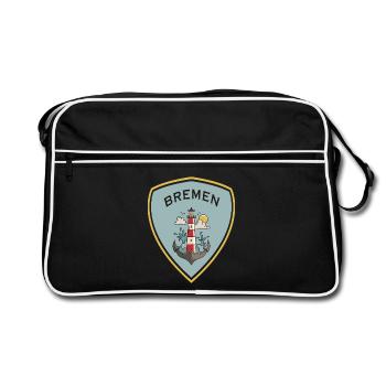 Bremen Lighthouse Crest Design - Retro Bag - black/white - Front