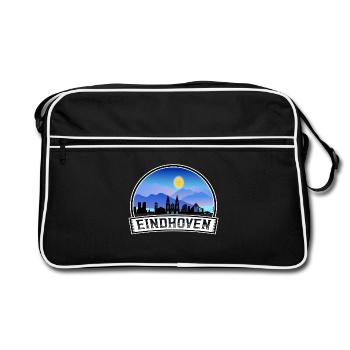 Eindhoven Netherlands Skyline Vintage Sunset Trave - Retro Bag - black/white - Front