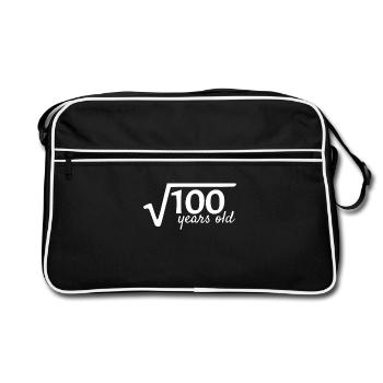 10 Geburtstag - 10 Jahre alt - Retro Tasche - Schwarz/Weiß - Vorne