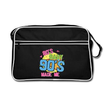 80s bébé 90s m’a fait j’aime les années 80 90s - Sac Retro - noir/blanc - Devant