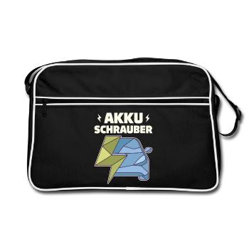 Battery Screwdriver Car Mechanic Screwdriver E-Car - Retro Bag - black/white - Front