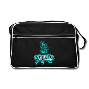 Conception du phare Gotland Graffiti - Sac Retro - noir/blanc - Devant