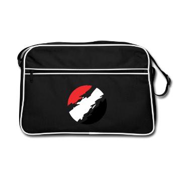 Yémen drapeau cercle - Sac Retro - noir/blanc - Devant