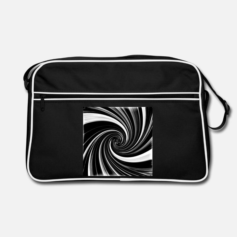 Black and white vortex Retro Bag