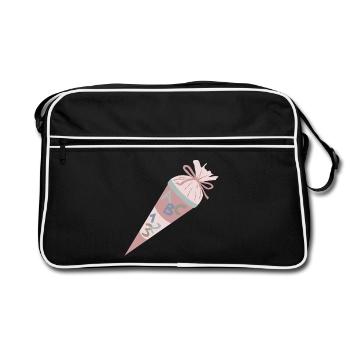 Cartable Rose - Sac Retro - noir/blanc - Devant