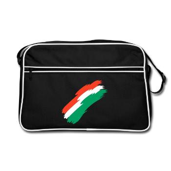 Couleurs du drapeau d’Oman - Sac Retro - noir/blanc - Devant