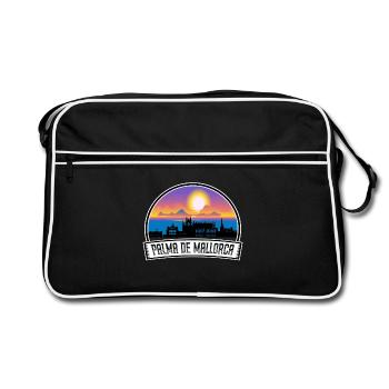 Palma de Majorque Espagne Skyline Vintage Sunset Tra - Sac Retro - noir/blanc - Devant