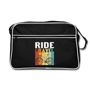 Balade à vélo Gravel - Sac Retro - noir/blanc - Devant