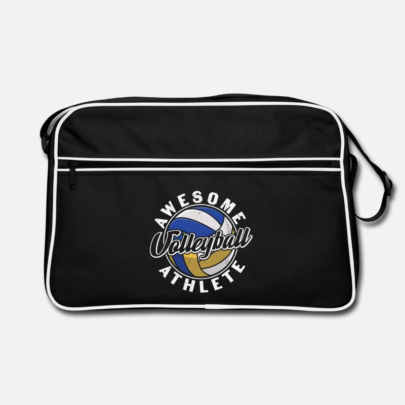 Toller Volleyball-Athlet - Retro Tasche - Schwarz/Weiß
