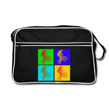 BMX Pop Art - Sac Retro - noir/blanc - Devant