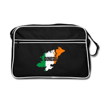 Donegal Ireland Flag | County Outline Map - Retro Bag - black/white - Front