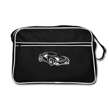 Voitures De Sport Voitures Amateurs Pilotes Course - Sac Retro - noir/blanc - Devant