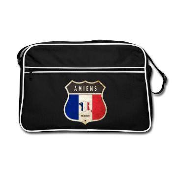 Amiens France Coat of Arms Flags Design - Retro Bag - black/white - Front