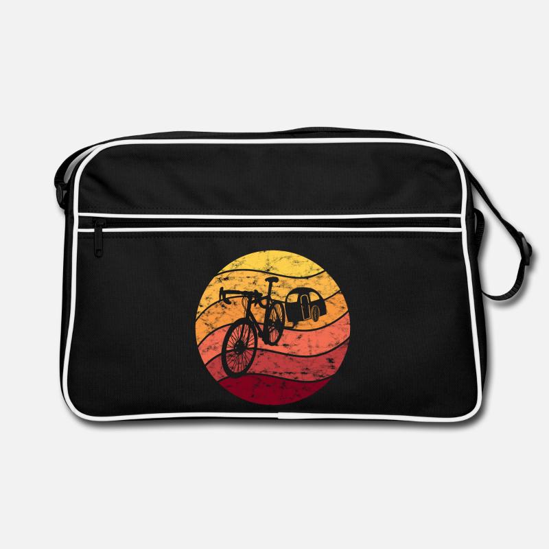 Vélo Camping Vélo Camping Vintage Rétro - Sac Retro - noir/blanc