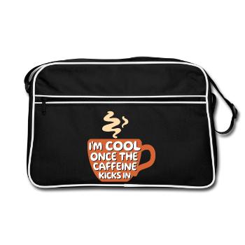 Amateurs de café Cool Statement Tasse à café - Sac Retro - noir/blanc - Devant