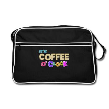 Cool Coffee Caféine Déclaration Amateurs de café - Sac Retro - noir/blanc - Devant