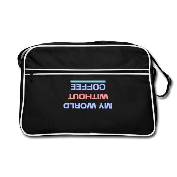 Caffeine Coffee Drinking Statement Coffee Lovers - Retro Bag - black/white - Front