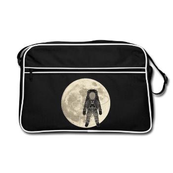 Weltall outfits, asttronauten outfits mann - Retro Tasche - Schwarz/Weiß - Vorne