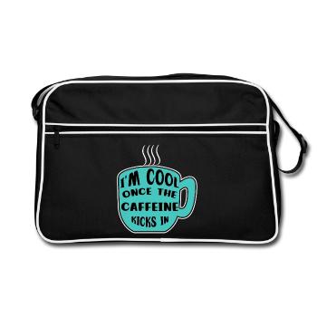Caféine Coffee Drinker Coffee Cup Coffee Déclaration - Sac Retro - noir/blanc - Devant