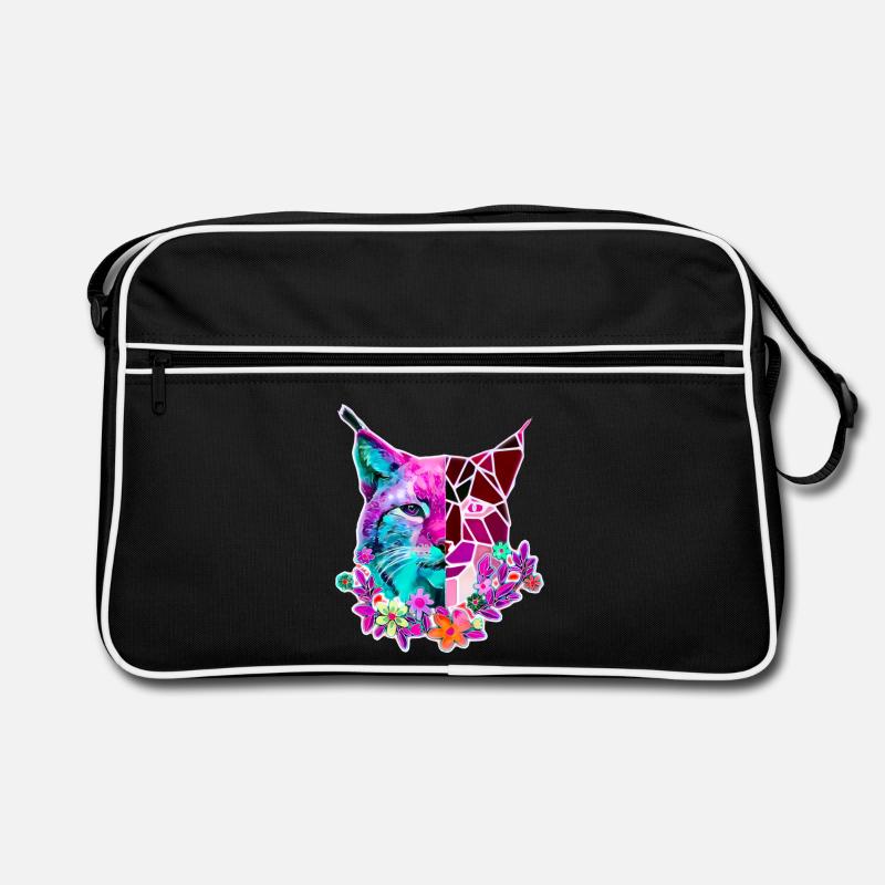 Luchs Katze Sommer Farben Retro Tasche