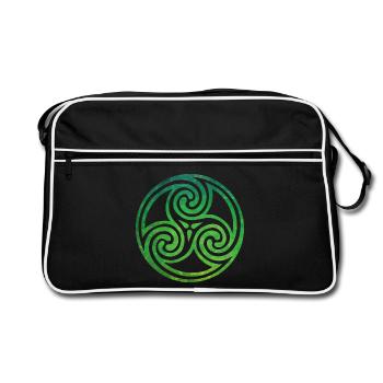 Celtic Knot - Retro Bag - black/white - Front
