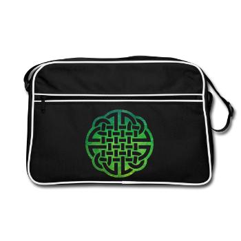 Celtic Knot - Retro Bag - black/white - Front