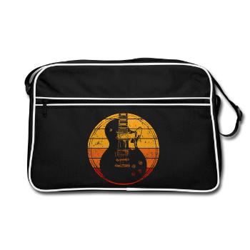 Electric Guitar - Retro Tasche - Schwarz/Weiß - Vorne