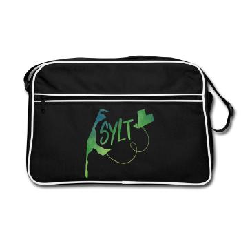 Sylt - Retro Tasche - Schwarz/Weiß - Vorne