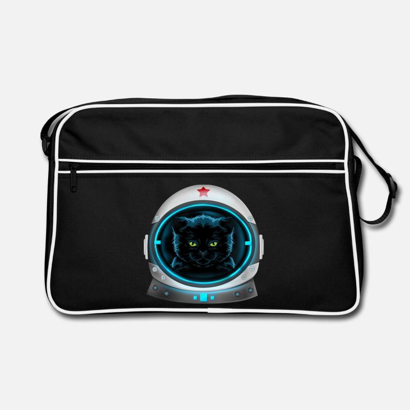 angry space cat Astronaut Retro Tasche