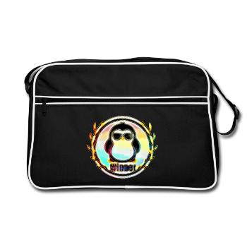 The penguin as a winner - Retro Bag - black/white - Front