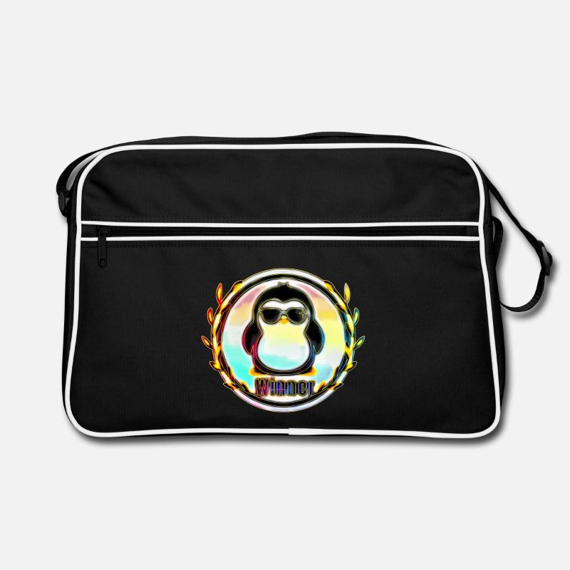 The penguin as a winner Retro Bag