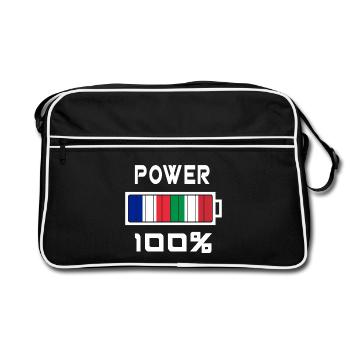 Italy and France are in power - Retro Bag - black/white - Front